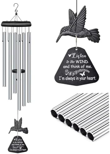Sympathy Wind Chimes for Outside Deep Tone, Memorial for Loss of Loved One Prime, Bereavement Condolence Remembrance Funeral Gifts for Grieving Friends Loss of Mother Father by Synhonty