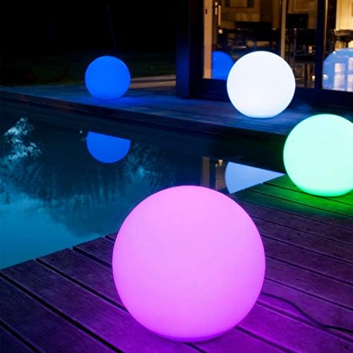 Mr.Go Rechargeable LED Ball Light 12", RGB Color-Changing Globe Orb Lamp - Image 5
