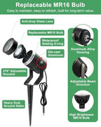 LED Landscape Spotlights 2 Pack 12V Low Voltage Outdoor Up Lighting - Image 3