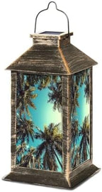 Solar Lantern Palm Trees Tropical Climate Coconut Landscape Outdoor Waterproof Hanging Solar Light Outside Lights for Patio Yard House Lawn Decor Birthday Gifts for Women Mom by Unknown