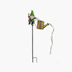 Solar Lamp Ironware Watering Can Christmas Outdoor Lawns Garden Light Decor - Image 2