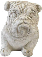 Athens Small Bulldog Statue, Marble Tone - Image 2