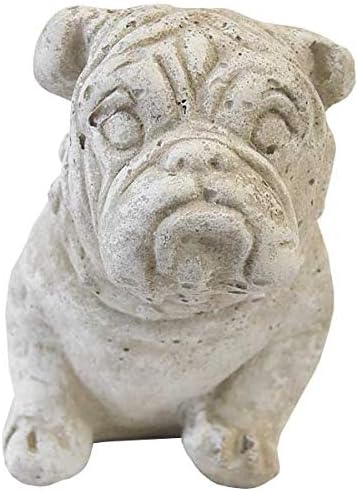 Athens Small Bulldog Statue, Marble Tone - Image 2