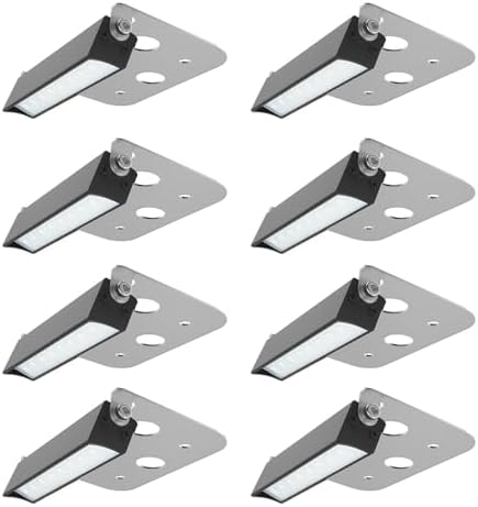 JESLED 8 Pack 4 inch Retaining Wall Lights, Low Voltage Landscape Lighting by JESLED