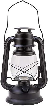 Farmhouse Rustic Accent Kerosene Dietz Electric Lantern Oil Lamp with Edison LED Bulb Black Matte Nightstand Table Lamps Antique Light Study Room 12 Inches Tall Cabin Kitchen Winery Restaurant Bar by 12vmonster