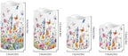 Spring Flower Butterfly Flickering Flameless Candles Battery Operated with Remote Timer Waterproof Reusable Tea Light 4 Pack LED Pillar Votive Candles for Wedding/Engagement Party - Image 2