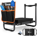Tovve Foldable Garden Kneeler and Seat, Heavy Duty Garden Stool with 10" Wide Detachable Kneeling Pad, Portable Garden Bench Chair with Large Garden Tool Bag, Gardening Gifts for Women, Seniors, Mom by Tovve