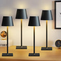 Fizrice Cordless Table Lamp Rechargeable Black 4 Pack Battery Operated by Fizrice