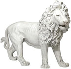 Design Toscano Regal Lion Sentinel of Grisham Manor Outdoor Entryway Garden Statue, Left, 37 Inch Tall, Cast Stone Resin, Antique Stone - Image 2