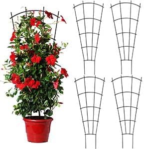 Mklsit 43" Tall Metal Plant Trellis for Climbing Plants Support, 4 Pack by Mklsit
