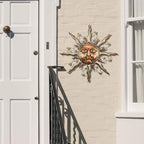 TERESA'S COLLECTIONS Sun Metal Wall Art for Outdoor Decor,21" Bronze Sun Face 3D Wall Decor for Garden Decor,Rustic Retro Hanging Sculpture for Outside Living Room Home Patio Farmhouse Gifts for Mom - Image 4