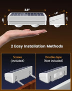 JOFIOS Solar Fence Lights Outdoor Waterproof, 80 Lumens Solar Lights for Fence with Warm White & RGB 8 Colors,Outdoor Solar Light for Deck, Patio, Backyard, Fence, Railing (8-Pack-White) - Image 6