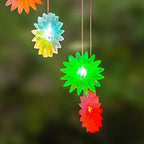Evergreen Color Changing Solar Mobile with Spinning Light Refractor, Florals- 7 x 29 x 7 Inches Fade and Weather Resistant Outdoor Decoration for Homes, Yards and Gardens - Image 3