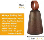 Cast Iron Shaking Bell for Picnic Table/Coffee Shop, Handcrafted Hanging Door Bells with Hanging Ring, Bell Diameter 10.5cm - Image 3