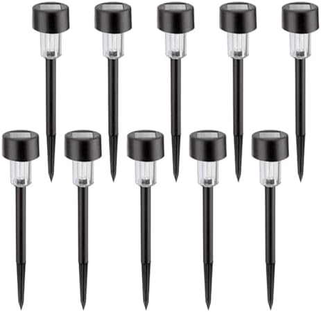 10pcs Solar Powered Ground Stake Garden Lights for Pathways by GOOHOCHY
