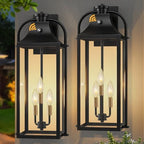 Dusk to Dawn Exterior Lighting Fixtures,24" Jumbo Foyer Light Scones 2 Pcs by Slypadan