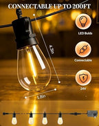 Outdoor String Lights Patio Light - 150Ft Outside Waterproof Edison Bulbs - Image 4