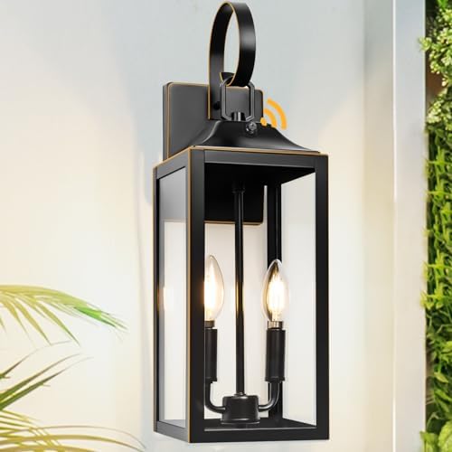 19" Dusk to Dawn Outdoor Lighting, Waterproof Large Outdoor Wall Lights by Yolsunes