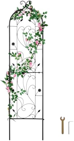 VEVOR 60 x 15 in, Rustproof Metal Garden Flower Trellis, Outdoor Climbing Rose & Cucumber Support, Decorative Tall Clematis Trellis for Courtyards & Lawns by VEVOR