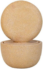 Cement Round Water Fountain, Two-Tiered Design for Outdoor Serenity - Image 5