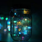 Solar Mason Jar Lights, 12 Pack 30 LED Waterproof Lid Light with Hangers (No Jar), Fairy Firefly Outdoor String Lights for Regular Mason Jar, Patio, Yard, Garden, Wedding Decoration (4 Colors) - Image 6