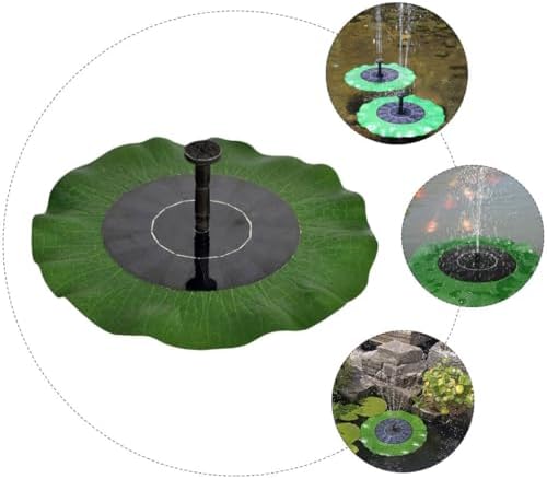 Solar Bird Bath Fountain Floating Lotus-Leaf Solar Water Fountain with Nozzle for Garden Pond Decoration Outdoor Pump - Image 4