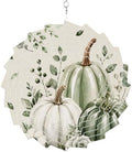 10 Inch Thanksgiving Fall Wind Spinner for Yard and Garden,Green Pumpkin Autumn Eucalyptus Rustic Floral Hanging Ornaments Outdoor 3D Kinetic Wind Sculpture Spinners Indoor Outdoor Patio Décor Gift by Unknown