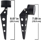 Legacy Mini 50X Twin Solar-Powered Spot Lights LED Spotlight Flag Pole Light (Warm White LED) for Outdoor Garden Yard Landscape Uplight Downlight, Waterproof, Black Finish - Image 3
