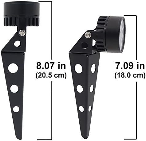 Legacy Mini 50X Twin Solar-Powered Spot Lights LED Spotlight Flag Pole Light (Warm White LED) for Outdoor Garden Yard Landscape Uplight Downlight, Waterproof, Black Finish - Image 3