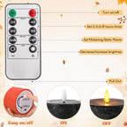 Retisee 3 Pcs 6/8/12" Fall Flameless LED Candles Decorations for Home - Image 4