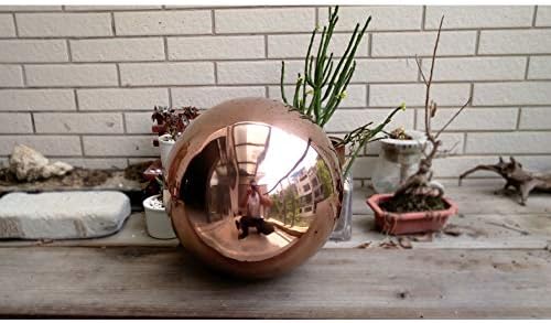 12inch Diameter Rose Gold Gazing Ball,Rose Gold Stainless Steel Polished Reflective Smooth Garden Sphere Globe Mirror,Colorful and Shiny Addition to Any Garden or Home - Image 6