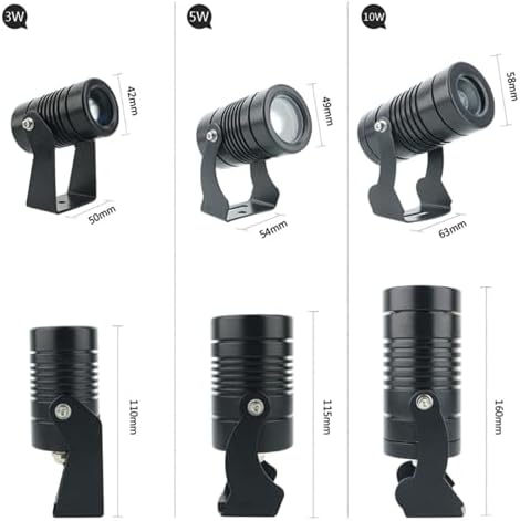 LED Beam Spotlight, 1/2PCS Ground Spotlight Lights, IP67 Waterproof Wall Washer LED Beam Spotlight,Outdoor Buried Long Throw Narrow Beam Lights，White 3W(12V) - Image 2