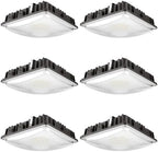 Konlite 63W/45W/30W LED Canopy Light - Selectable - 5000K/4000K - 9,360LM - Dimmable - 120-277V - 250W Equal, Residential & Commercial Indoor & Outdoor Light Fixture, UL, Dark Bronze - 6 Pack by Konlite