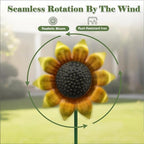 Sunflowers Metal Yard Art Wind Spinners Outdoor Decoration Stakes - Image 6