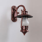 Aluminum Vintage Kerosene Lantern Outdoor Wall Lantern Light Fixture – Waterproof Exterior Porch Sconce with Frosted Glass, Rustic Farmhouse Style for Patio, Garden, Garage - Image 6
