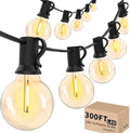 Svater 300 FT Outdoor String Lights for Outside Patio 156 Bulbs Waterproof by Svater