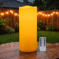 Amagic 12"x5" Large Waterproof Outdoor Flameless Candles with Remote Timer by AMAGIC
