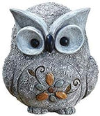 Roman 7.75" H Pebble Owl Statue Pudgy Pals, Garden Decor, Garden Gift by Roman