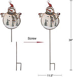 Christmas Snowman Garden Stake Rustic Metal Xmas Yard Sign for Lawn Pathway Patio Outdoor Christmas Decorations - Image 6