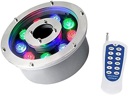 RGB Submersible Led Pool Lights - Waterproof Underwater Fountain Lamp with Rf Remote Control - Ip68 Rated Pond Lighting for Stunning Water Features RGB+Remote Control 24W (24V) by Unknown