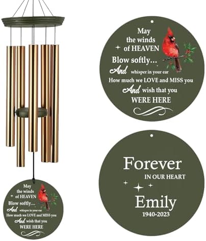 Personalized Memorial Wind Chimes, Sympathy Gifts for Loss of Loved One by ExtrabilyOfficial