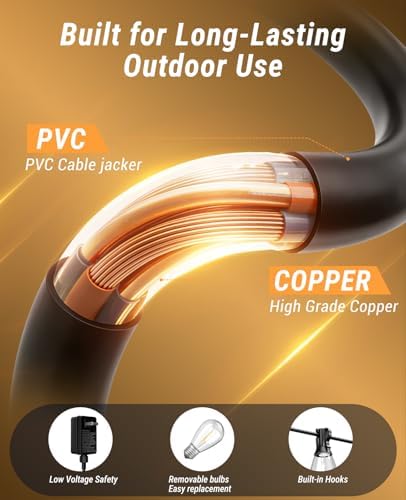 Tenmiro 200FT LED Outdoor String Lights with Remote, 72+2 Shatterproof Bulbs Dimmable Timing 3 Light Modes Outside Patio Lights for Backyard Porch Deck Garden Balcony Pool party Hanging Lighting Decor - Image 5