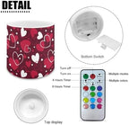 Flickering Flameless Candles with Remote Battery Operated Candles with Timer Red Hearts LED Pillar Tea Lights for Valentines Day Banquet Home Decorations - Image 2