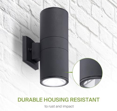 ASD 2 Light Dusk to Dawn Cylinder Outdoor Sconce Lights, E26 Base 6 Pack - Image 7
