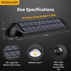 11.81inch Solar Fence Lights Outdoor Waterproof, 3-Mode (3000K/4000K/6000K),4 LED with Upgraded High-Efficiency Solar Panel & Wide Beam for Backyard/Patio/Deck/Step/Home Improvement(6 Pack) - Image 2