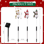 Solar Snowman Christmas Pathway Lights, Cool White, 6 Pack - Image 4