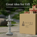 OLOMA Concrete Japanese Garden Lantern Sculpture Stone Pagoda Outdoor Decor Buddhist Serenity Statue Zen Garden Ornament Asian Landscape Figurine - Image 4
