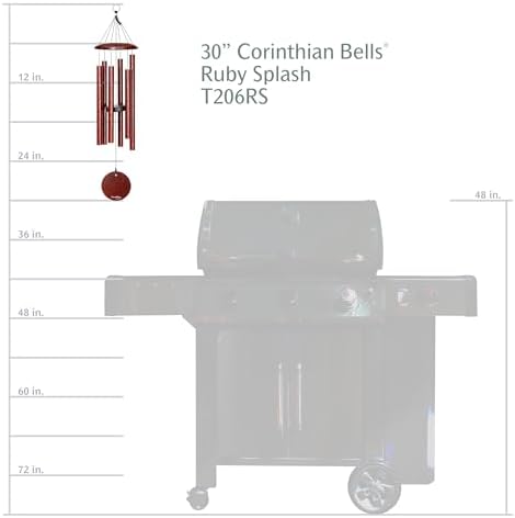 Corinthian Bells by Wind River - 30 inch Ruby Splash Wind Chime for Patio, Backyard, Garden, and Outdoor Decor (Aluminum Chime) Made in the USA - Image 3