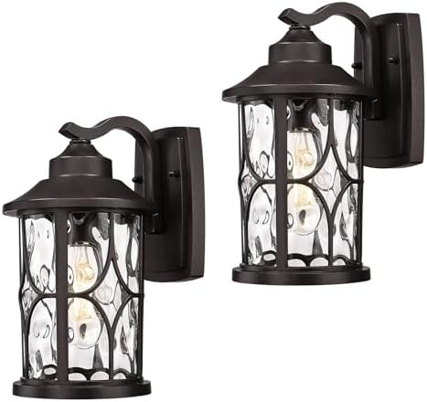 zeyu Oil Rubbed Bronze 2-Pack 12-Inch Exterior Wall Sconce, ZX48BWG-2PK ORB by ZEYU