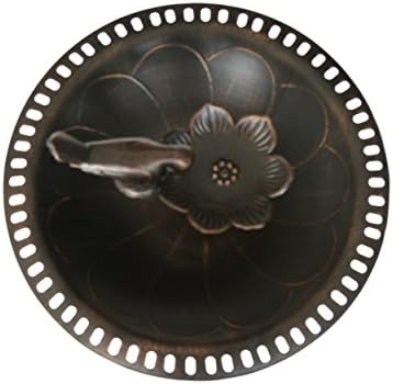 Christopher Knight Home Anessa Outdoor Aluminum and Iron Bird Bath, Shiny Copper - Image 3
